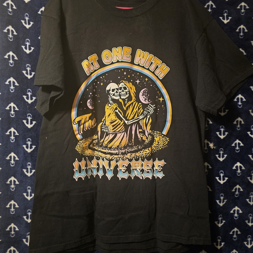 Black Graphic Tee - At One with the Universe